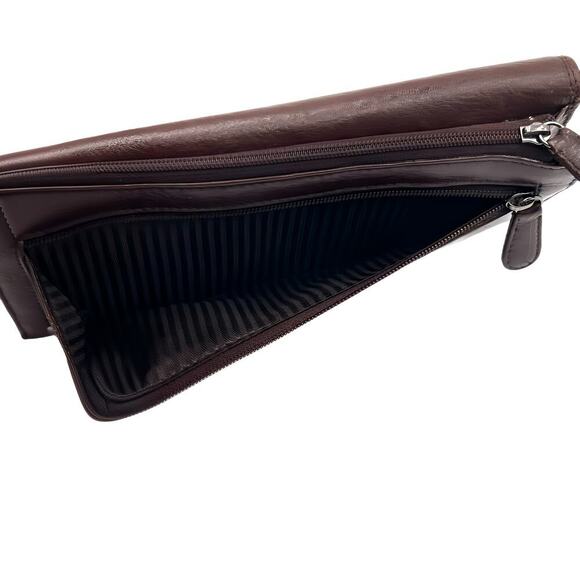 Bugatti Women’s Brown Leather RFID Trifold Wallet 26 Slot Organizer Minimalist - Picture 7 of 13